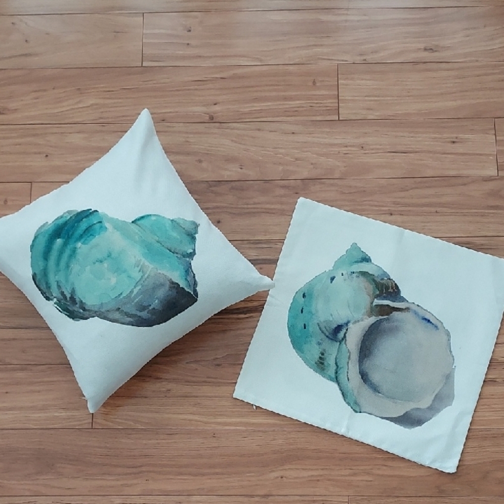 Coastal Seashell Pillowcases (2)